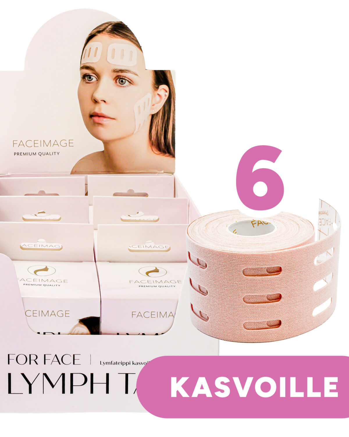 6-pack Lymfateippi kasvoille 5cmx5m