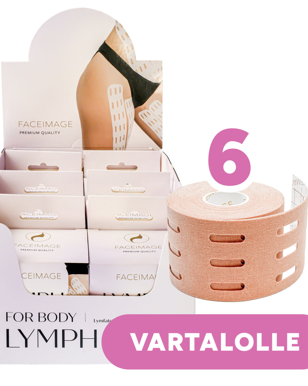 6-pack Lymfateippi vartalolle 5cmx5m